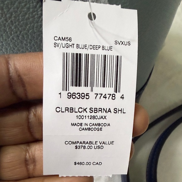 New! Coach Deep Blue and Light Blue Sabrina Satchel - Picture 9 of 9